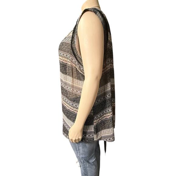 Black Rainn Boho Style Sleeveless Top Size 3X in Multi-color - Picture 3 of 11